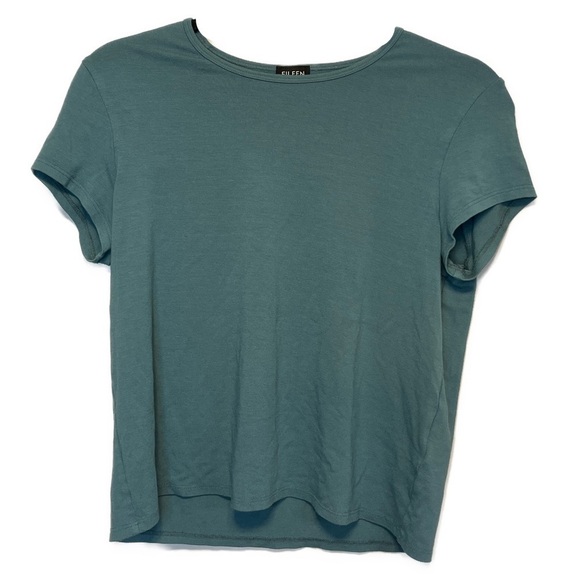 Eileen Fisher sz Petite Medium Round Neck Lightweight Viscose Jersey Tee - Picture 1 of 5